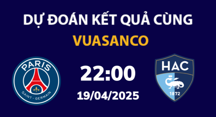 Soi kèo PSG vs Le Havre – 22h00 – 19/04 – Ligue 1